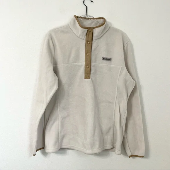 COLUMBIA Size XL Chalk White Benton Springs 1/2 Snap Fleece Pullover Outdoor - Picture 3 of 11